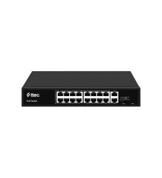 Ttec - 16 Port 100Mbps PoE, 2 Port GB RJ45/1 SFP Combo Ports Yönetilmez PoE Switch