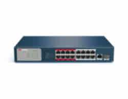 Hikvision - 16 Ports PoE, 1 Port GB Uplink, 1 Port SFP Yönetilmez Poe Switch 