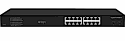 SCSI - 16 Port Gigabit PoE + 2 Port 1000M SFP Port Switch