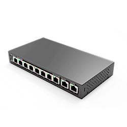 Reyee - 8 Port 100Mbps PoE, 2 Port GB Uplink Port Yönetilmez PoE Switch 