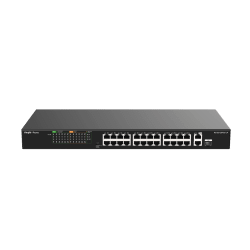 Reyee - 24 Port 100Mbps PoE, 2 Port GB RJ45/1 SFP Combo Uplink Ports Yönetilmez PoE Switch 