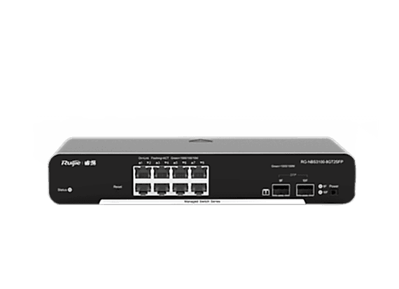 Reyee - 8 Port Gigabit PoE, 2 SFP Slots, L2 Yönetilebilir PoE Switch