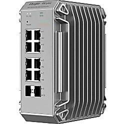 Reyee - 8 Port Gigabit PoE+, 2 SFP Uplink Port Yönetilebilir Endüstriyel Switch