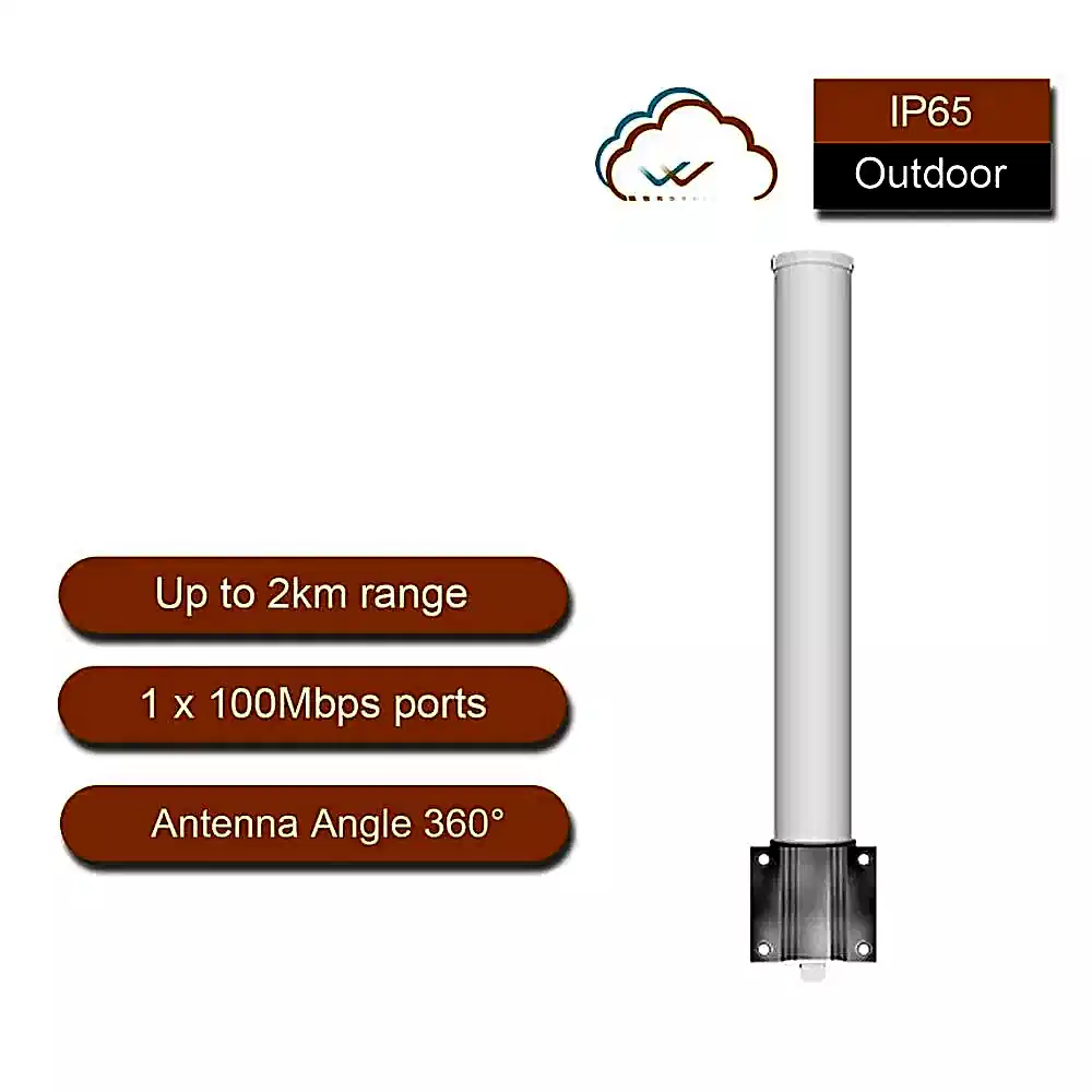 Wi-Tek - 360 Derece 5.8 Ghz 300Mbps 2KM Kablosuz Aktarıcı